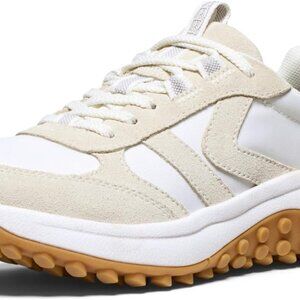 Eco-Conscious Women's Retro Sneakers - Suede Comfort with High Traction Sole